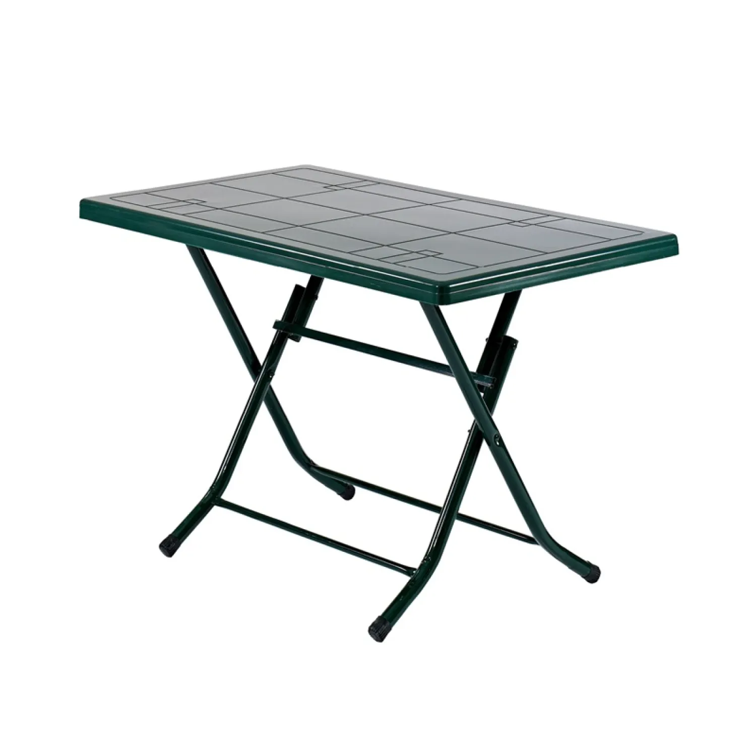 MESA PLEGABLE PATAS CAÑO 1.20 PVC - VERDE / MARRON