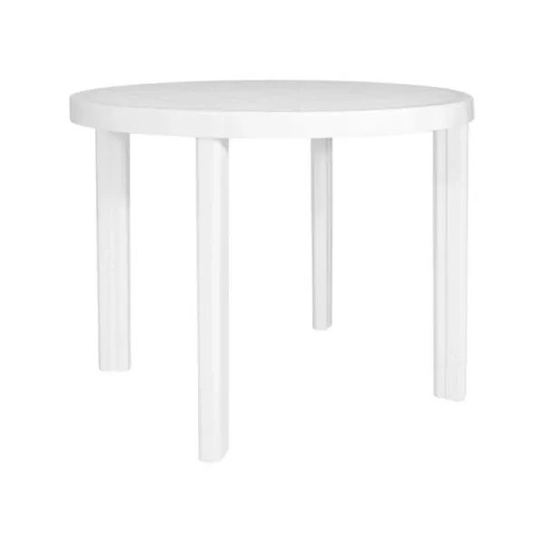 MESA DE PVC REDONDA 90 CM - BLANCA