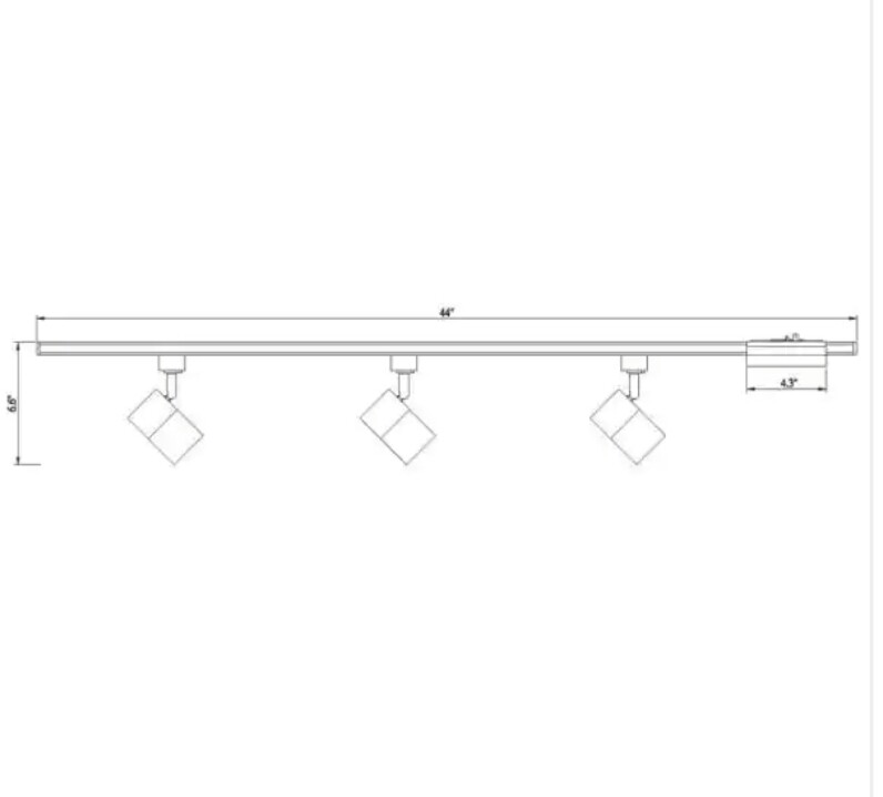 4-ft. 3-Light Black Integrated LED Linear Track Lighting Kit with Mini Cylinder Track Heads