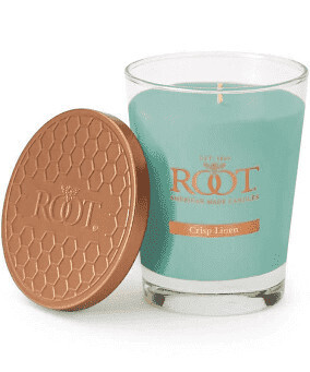 Candle- Lg. Veriglass Crisp Linen Sky