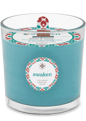 Candle- 8oz. Awaken- Basil &amp; Lime (all natural)