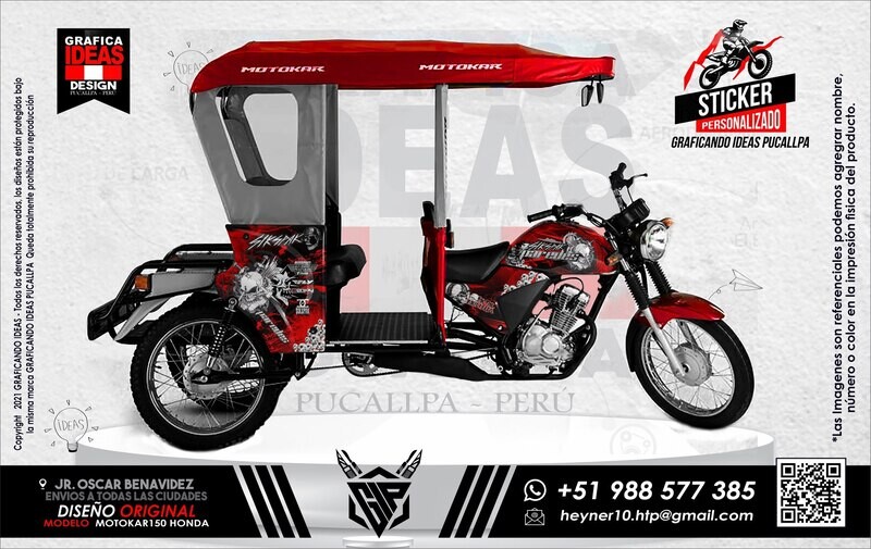 kit de adhesivos para motokar 125- 150