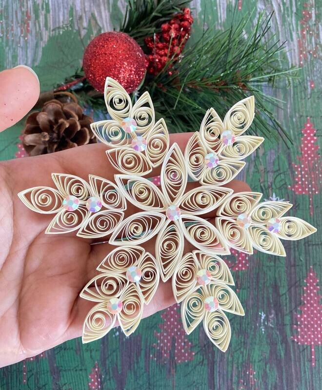 Quilling Christmas tree snowflake Ornaments