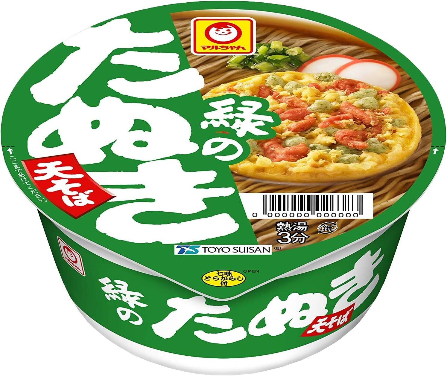 Maruchan MIDORI NO TANUKI CUP TENSOBA 101g