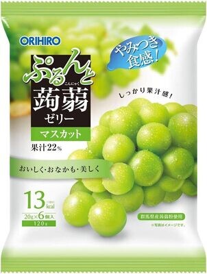 Orihiro Purunto Konjak Gelee weiße Trauben 6P 120g