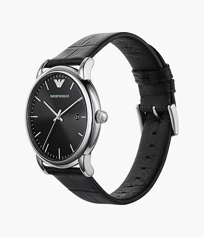 Orologio Emporio Armani cassa acciaio quadrante nero