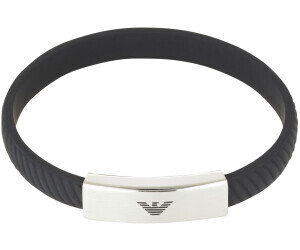 Bracciale caucciù Emporio Armani colore nero