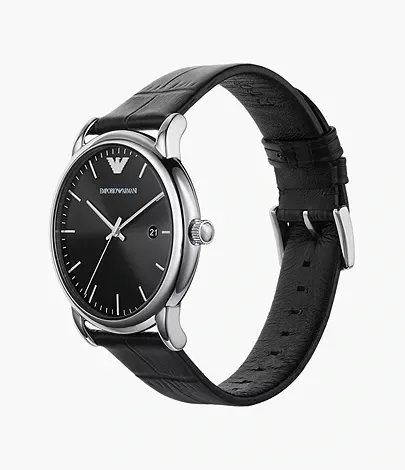 Orologio Emporio Armani cassa acciaio quadrante nero