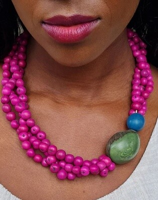 Acai Twisted Necklace Berry