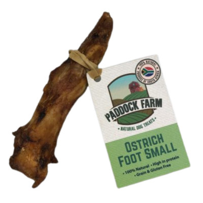 Ostrich Foot Small- Super Crunchy & Chewy!