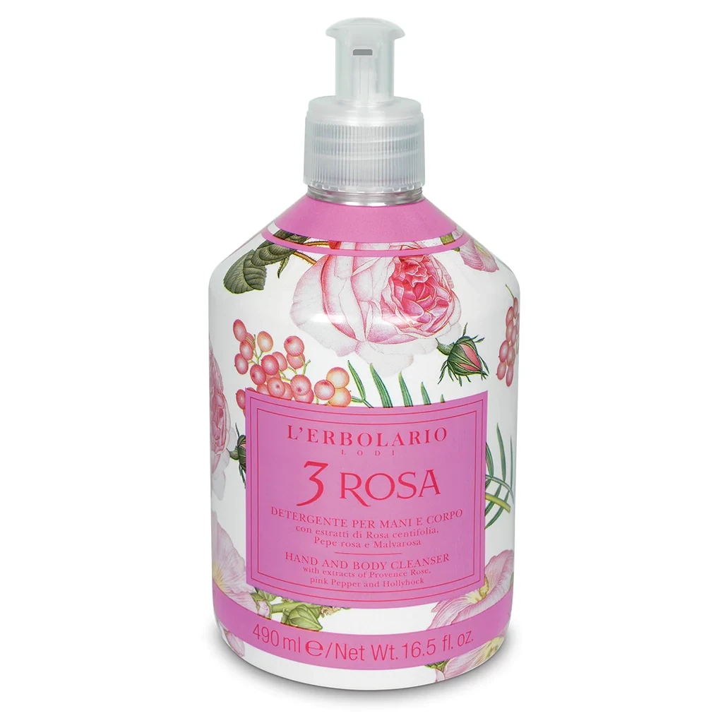Detergente Erbolario al profumo di tre Rose