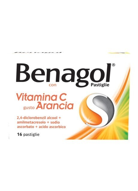 Benagol pastiglie gusto arancia 16 pezzi Benagol pastiglie gusto arancia 16 pezzi