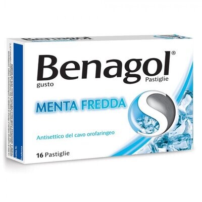 Benagol pastiglie menta fredda, 16 pezzi.