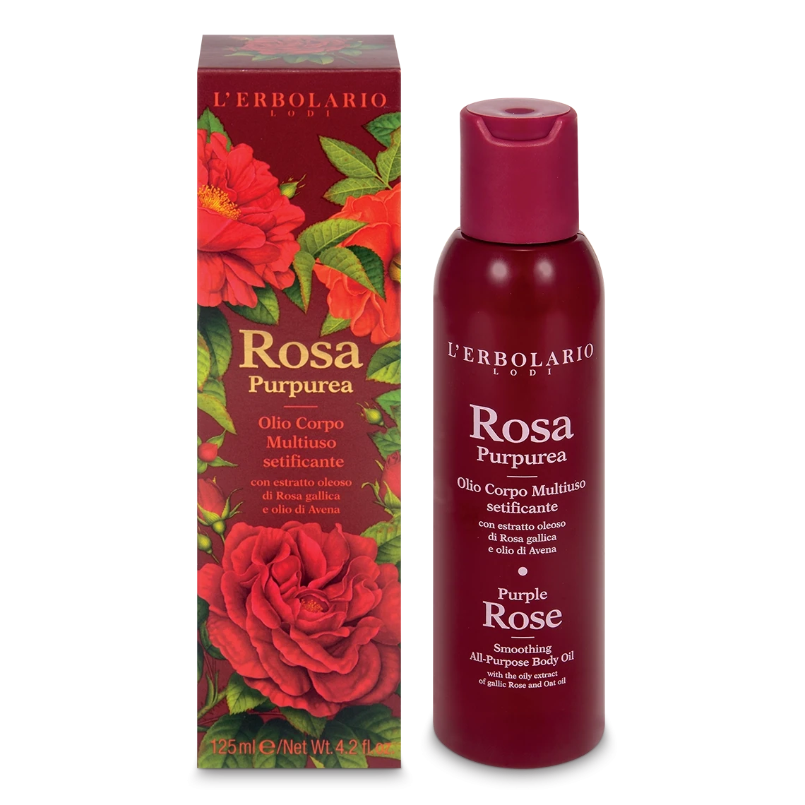 Rosa purpurea olio corpo