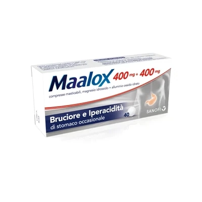 Maalox 400+400 mg 40 compresse