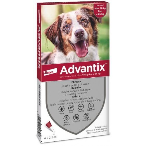 Advantix 4 pipette per cani da 10 a 25 kg Advantix 4 pipette per cani da 10 a 25 kg
