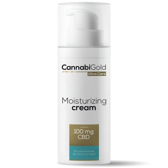 CannabiGold Feuchtigkeitscreme für trockene Haut CBD 100 mg, (50 ml) CannabiGold Feuchtigkeitscreme für trockene Haut CBD 100 mg, (50 ml)