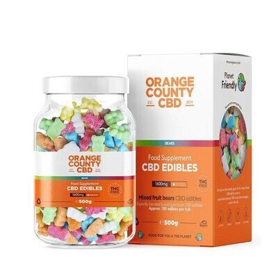 Orange County CBD Gummies Bears, 100 Stück, 1600 mg CBD, ( 500 g )
