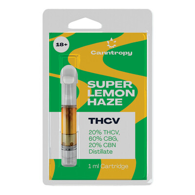 Canntropy THCV Cartridge Super Lemon Haze - 20 % THCV, 60 % CBG, 20 % CBN, (1 ml)