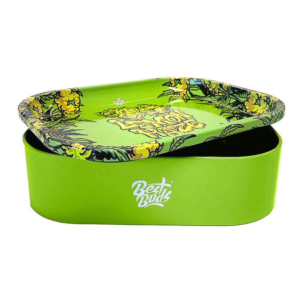 Best Buds Tin Box Rolling Tray mit Motiv Lemon Haze