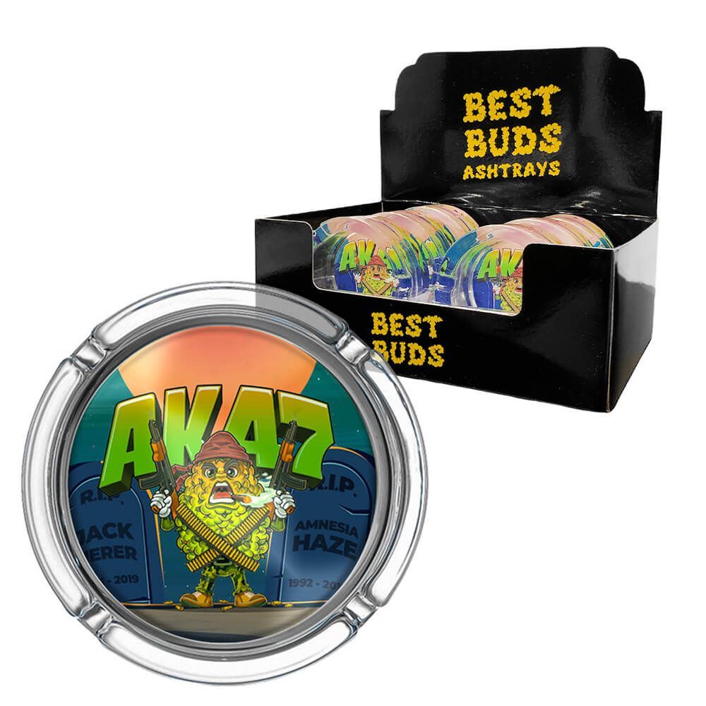 Best Buds Large Glass Ashtrays AK47