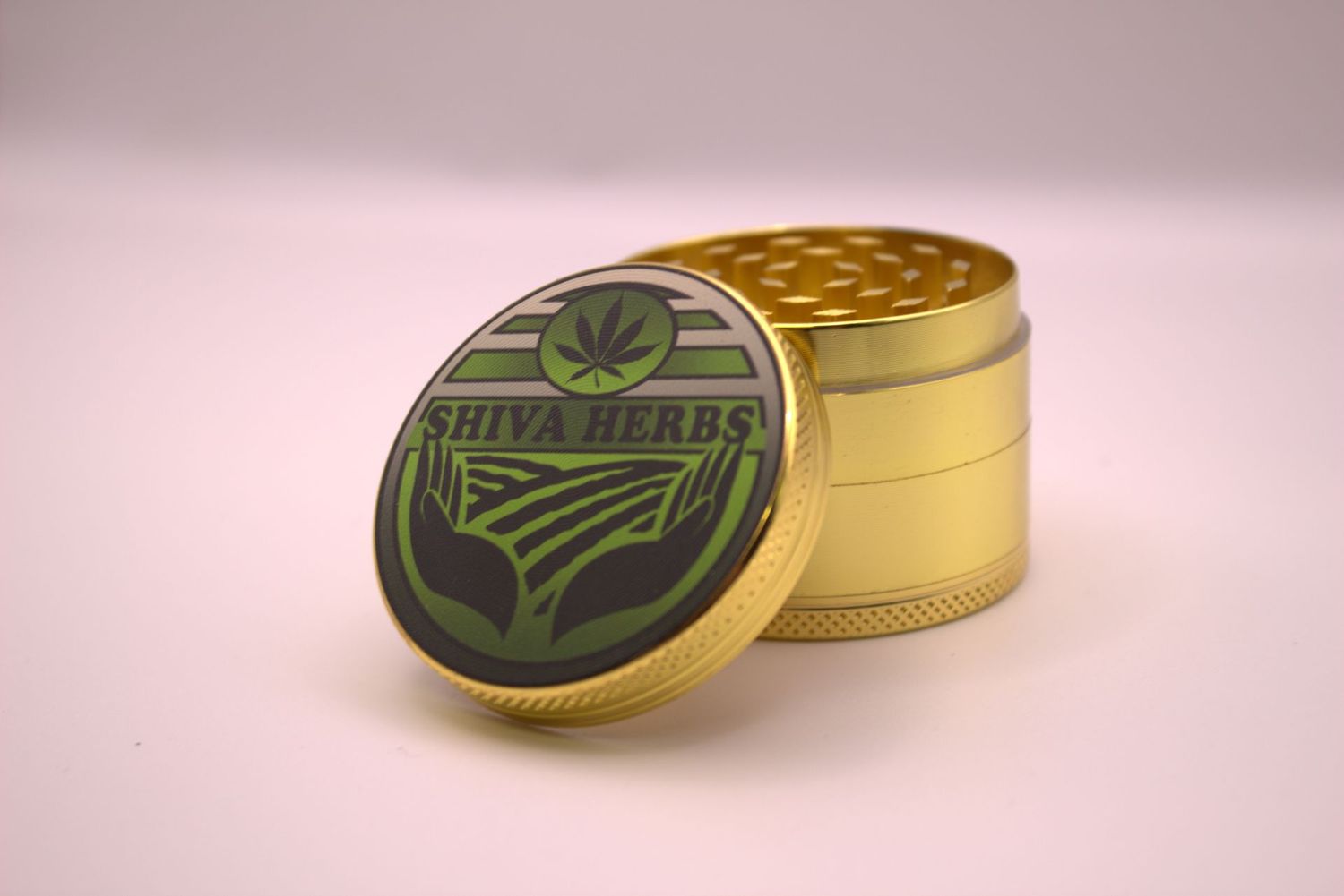 Shiva Herbs Premium Grinder - Gold Shiva Herbs Premium Grinder - Gold