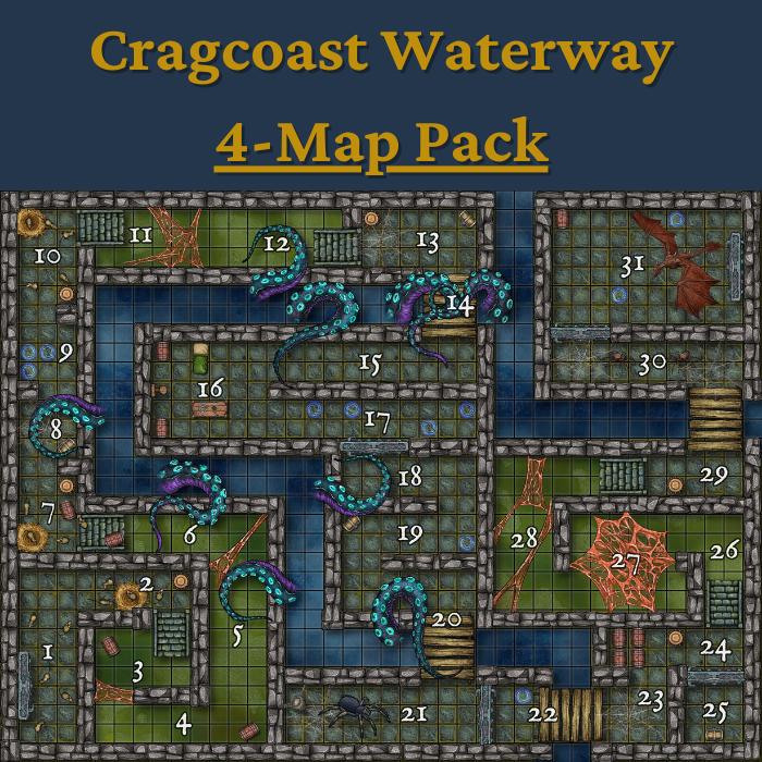 Cragcoast Waterway Dungeon 4-Map Pack