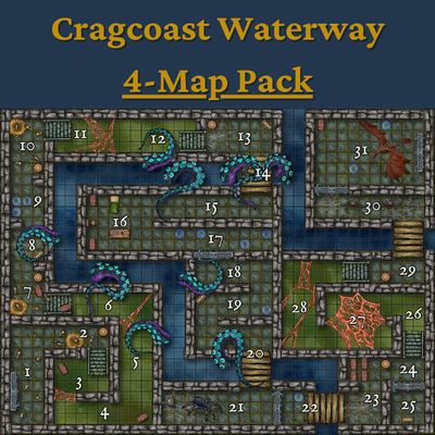 Cragcoast Waterway Dungeon 4-Map Pack