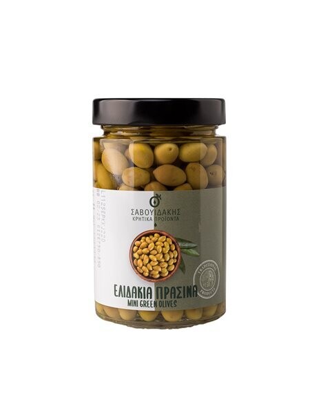 KLEINE GRÜNE OLIVEN VON KRETA "SAVOUIDAKIS" 220GR