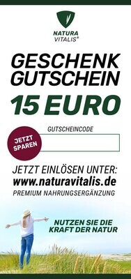 Natura Vitalis Geschenk Gutschein 15,00€
