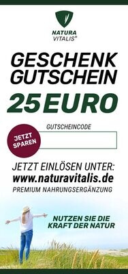 Natura Vitalis Geschenk Gutschein 25,00€