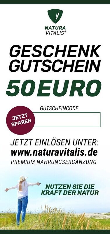 50,00€ Natura Vitalis Geschenk Gutschein