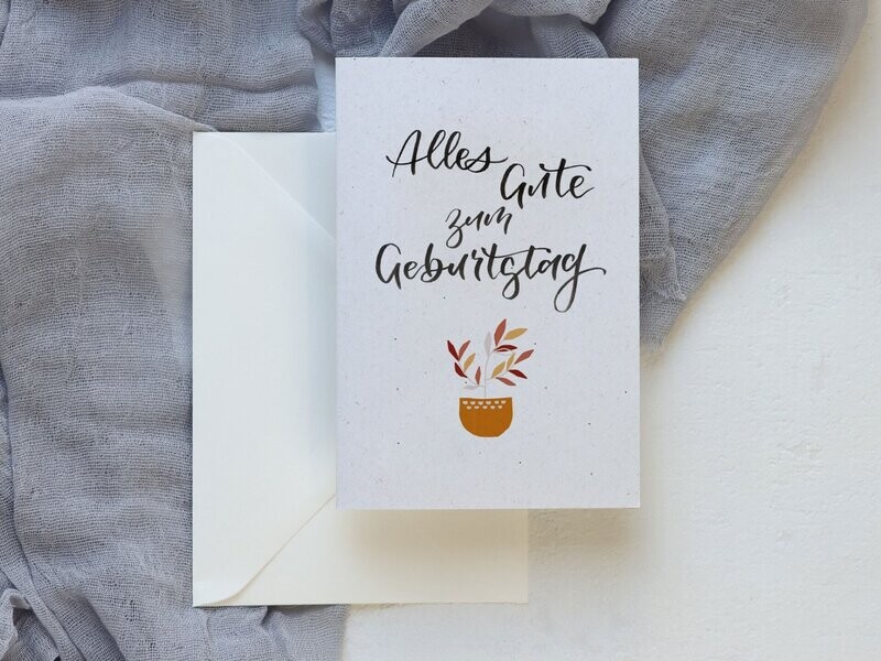 Glückwunschkarte - "Alles Gute zum Geburtstag"