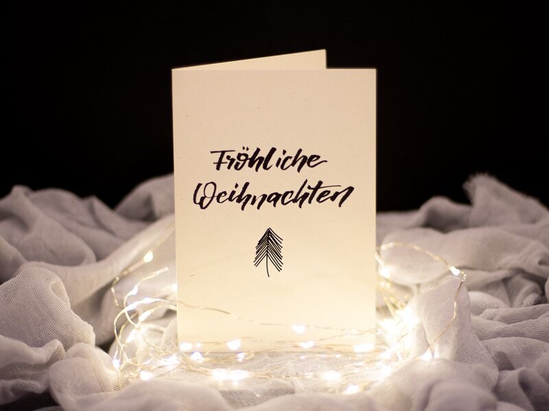 Weihnachtskarte - "Fröhliche Weihnachten"