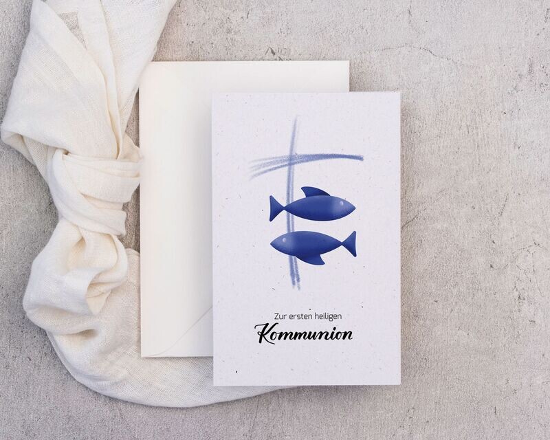 Grußkarte zur Kommunion, Konfirmation oder Taufe