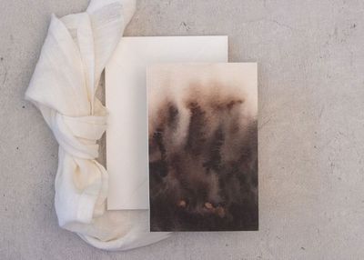 Trauerkarte – braun Aquarell – blanko