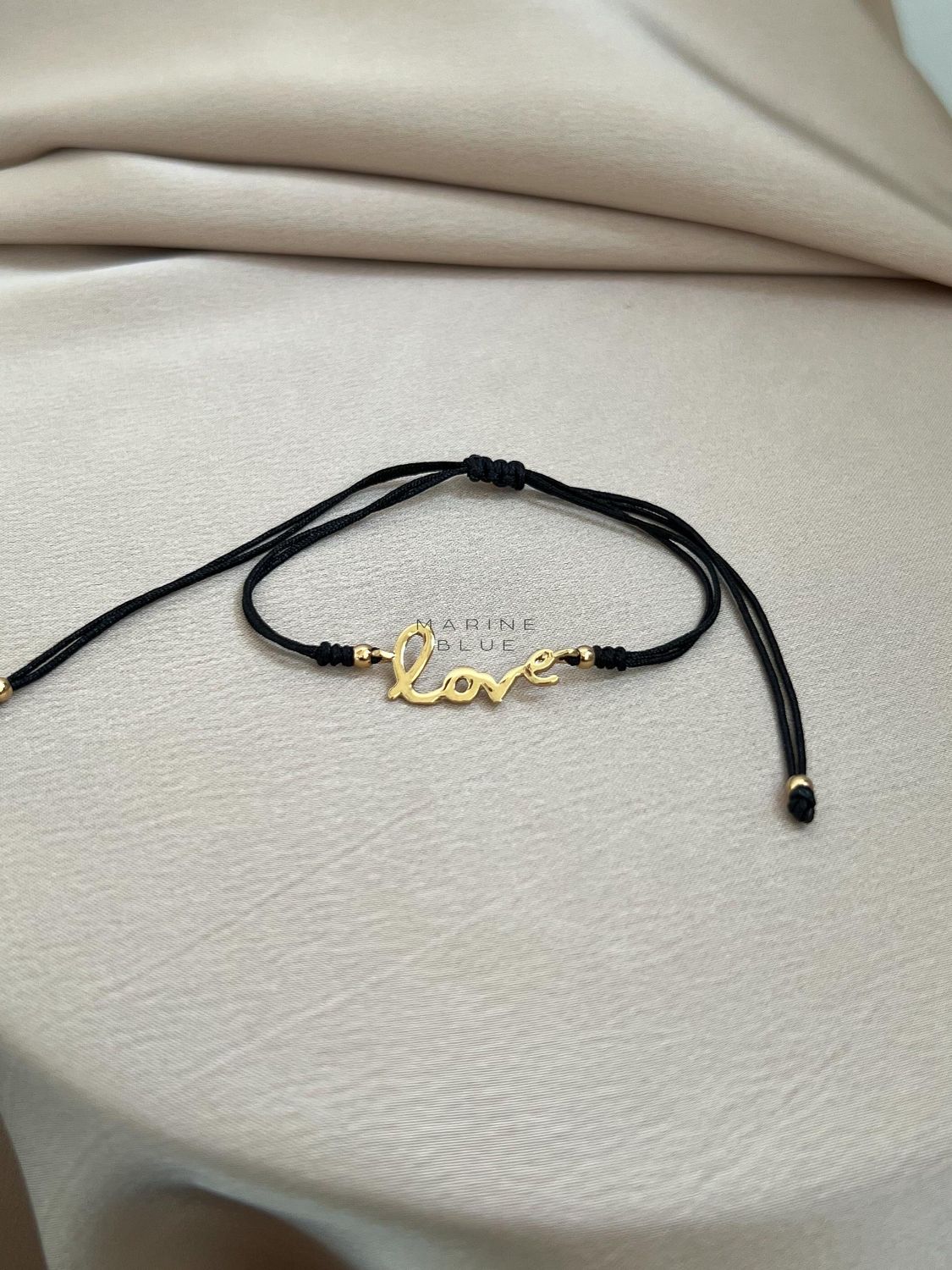 Edge Love Handmade Bracelet - Charm Bracelet, Color: Nocturnal Black, Plating: Gold