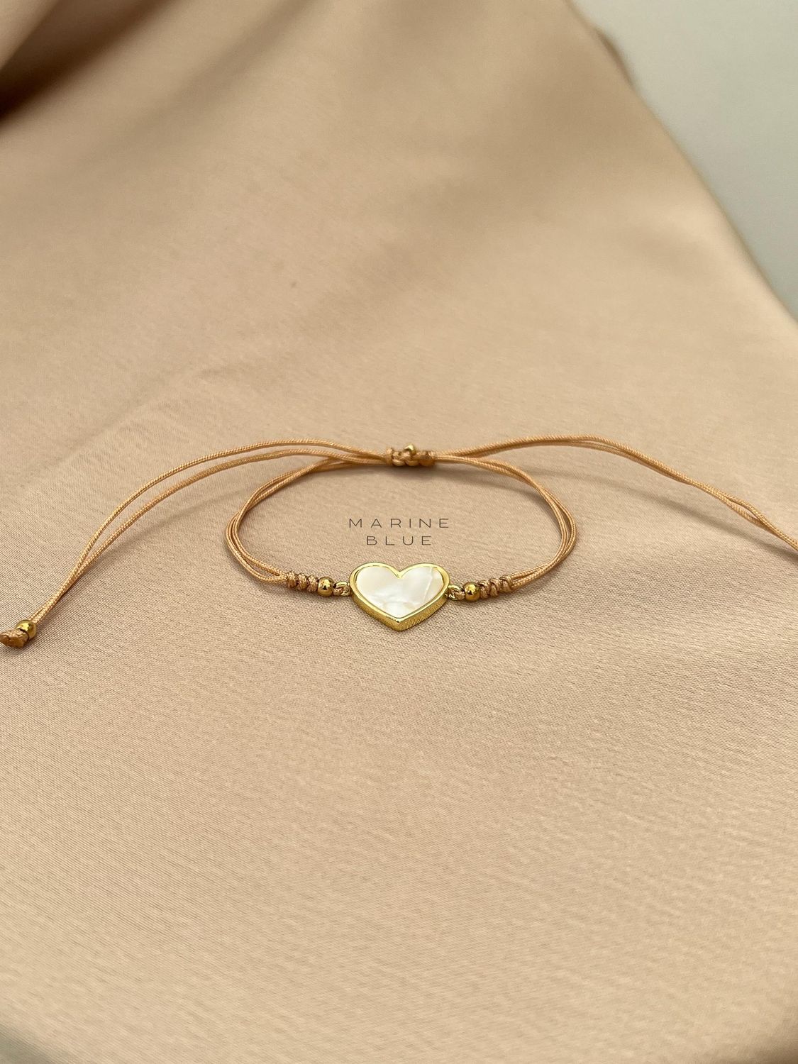 Sting Handmade Bracelet - Heart Charm Bracelet, Color: Hazel