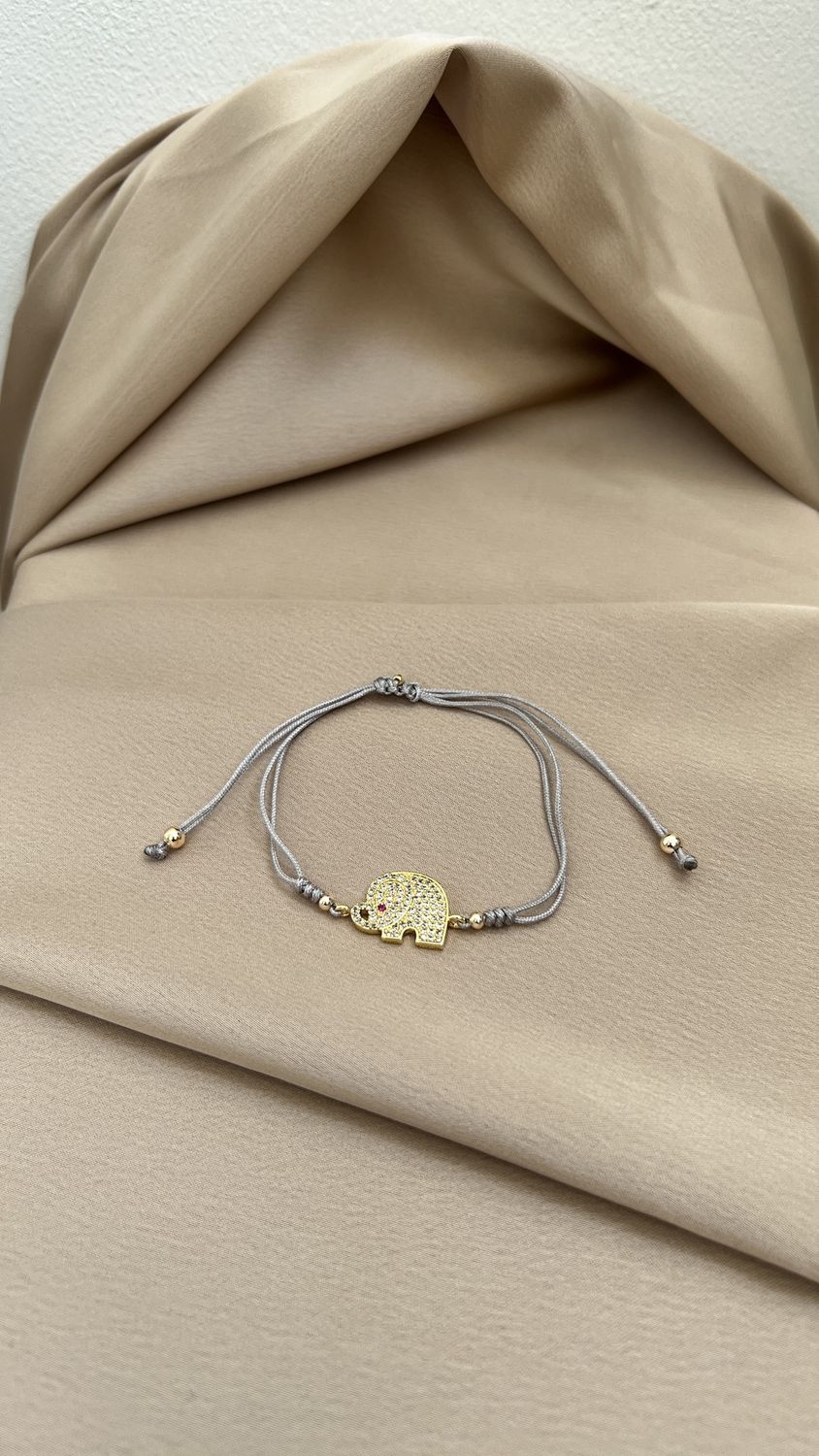 Elephant Handmade Bracelet - Charm Bracelet, Color: Misty Moon