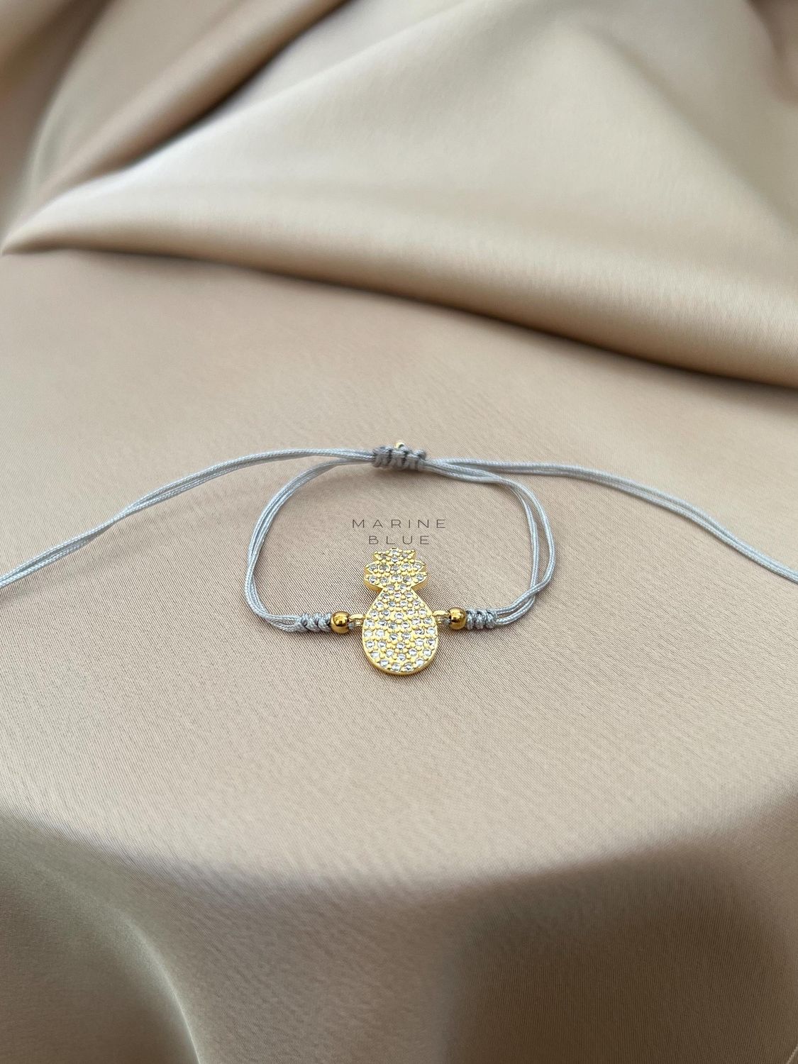Pinapple Handmade Bracelet - Charm Bracelet, Color: Misty Moon