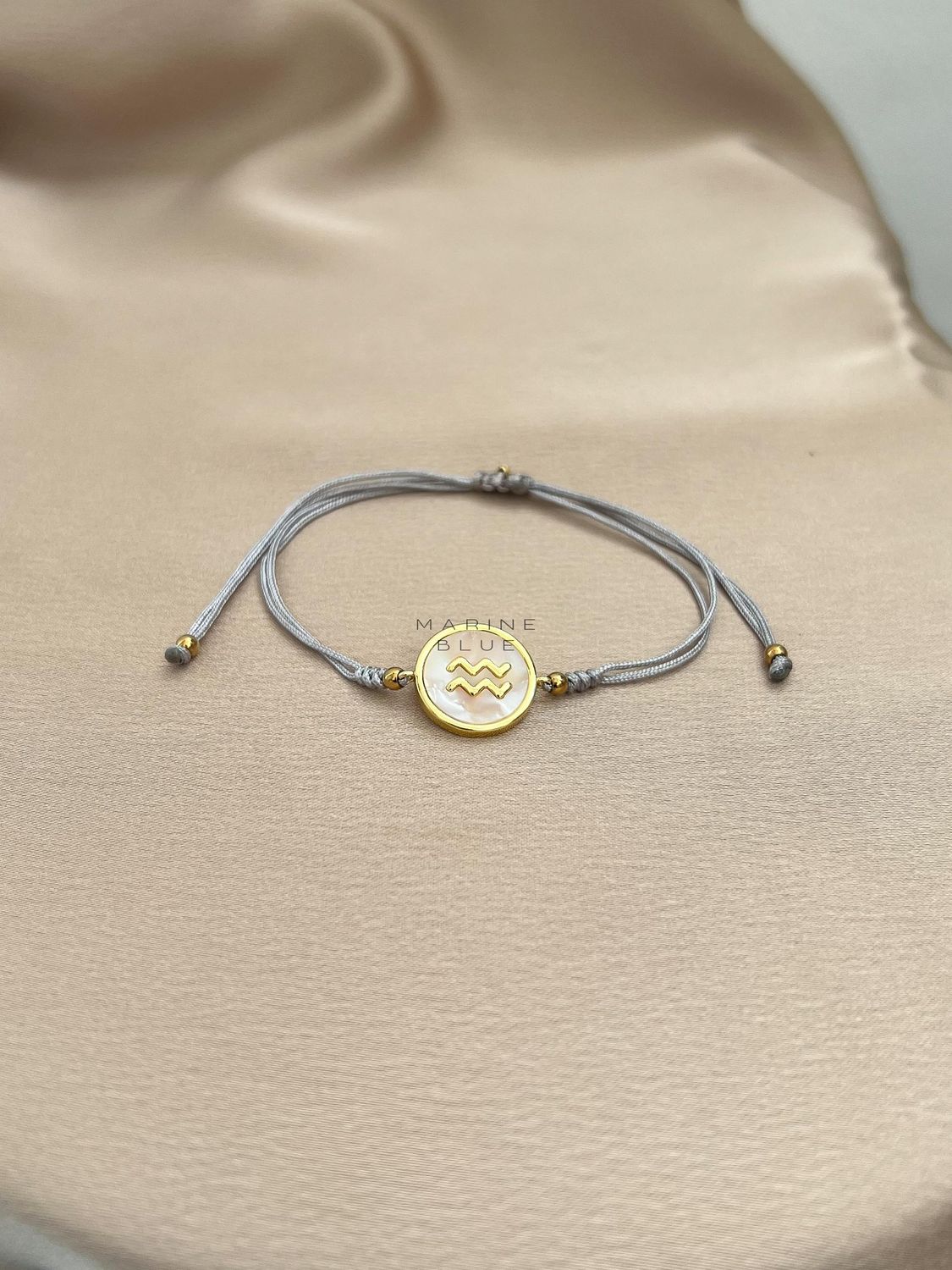 Horoscope Aquarius Handmade Bracelet - Charm Bracelet, Color: Misty Moon