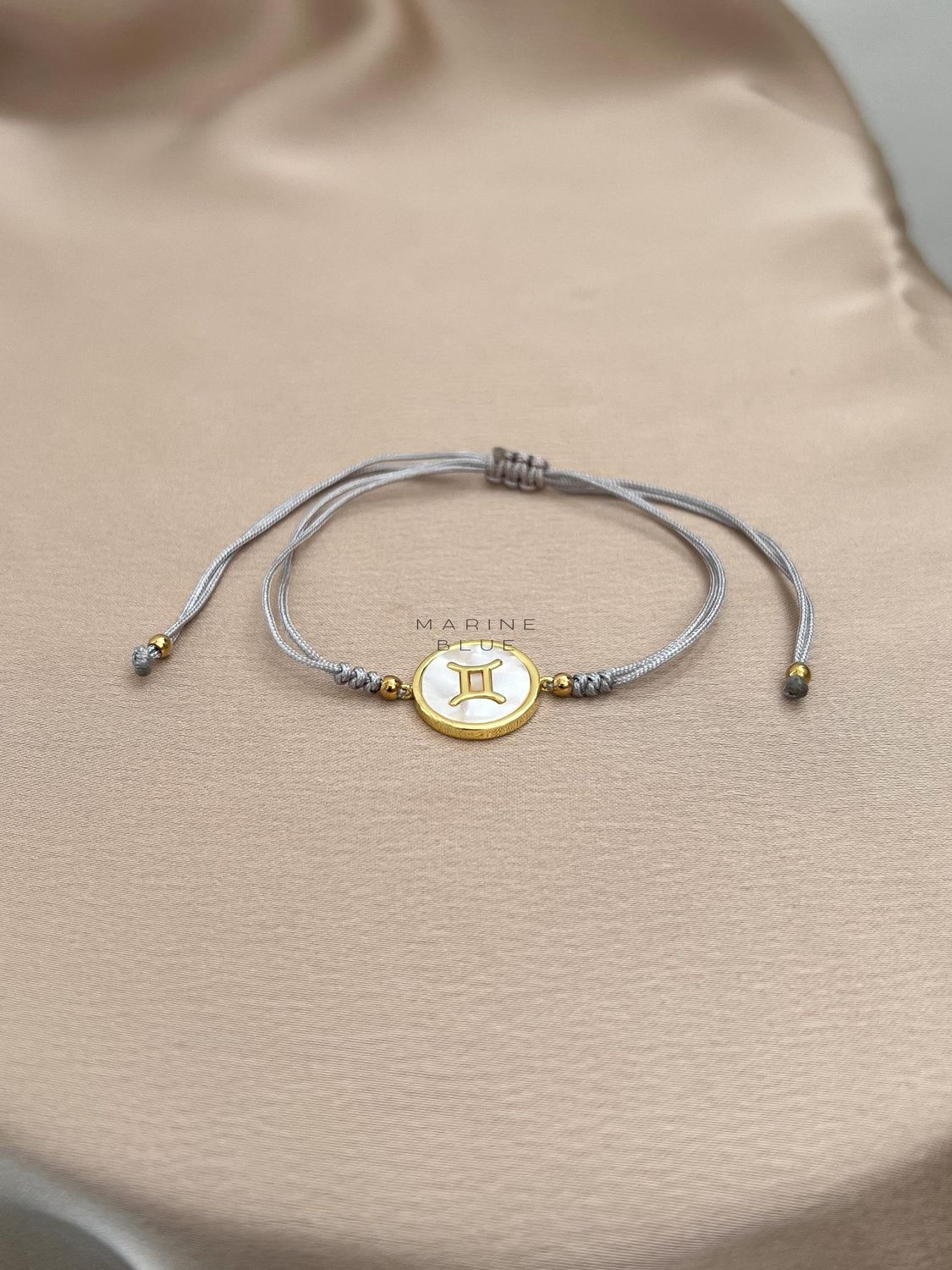 Horoscope Gemini Handmade Bracelet - Charm Bracelet, Color: Misty Moon