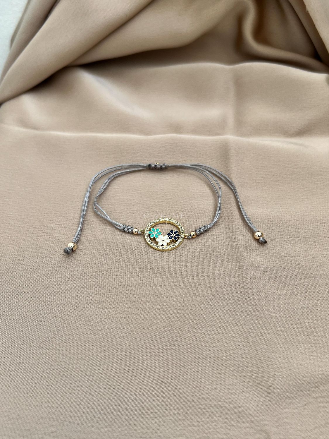 Botania Handmade Bracelet - Flower Charm Bracelet, Color: Misty Moon