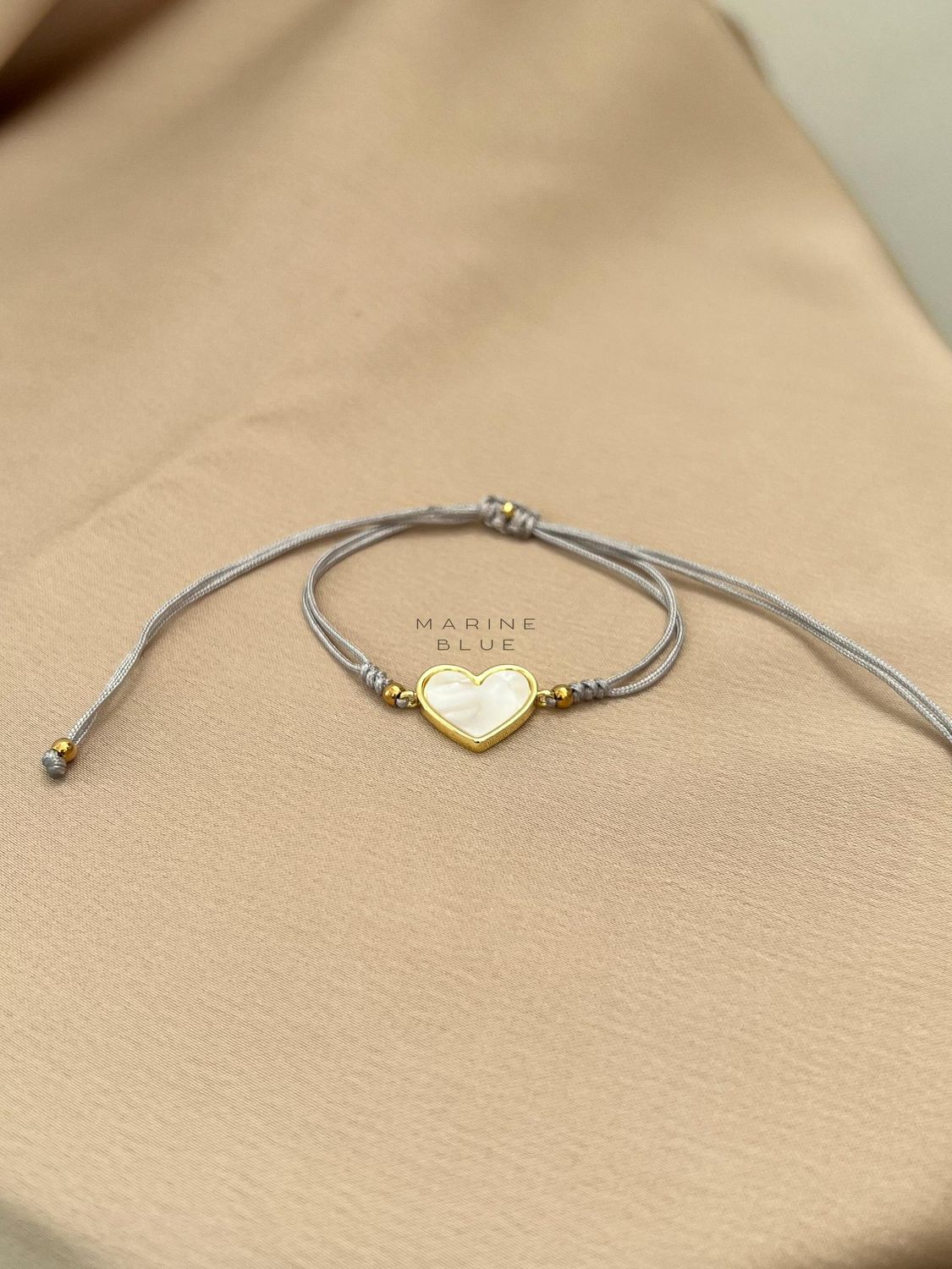 Sting Handmade Bracelet - Heart Charm Bracelet, Color: Misty Moon