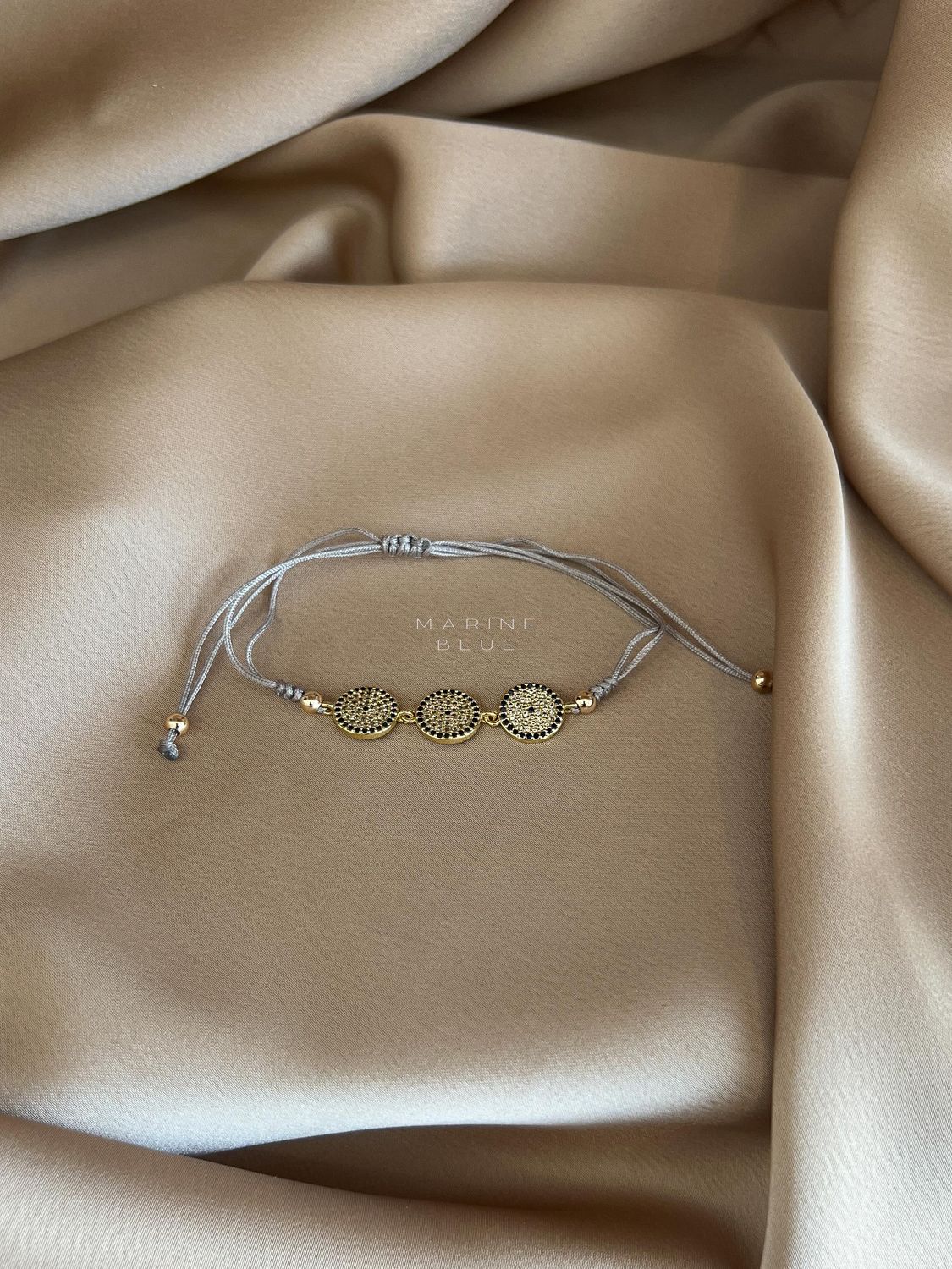 Triple Tire Handmade Bracelet - Charm Zircon Bracelet, Color: Misty Moon