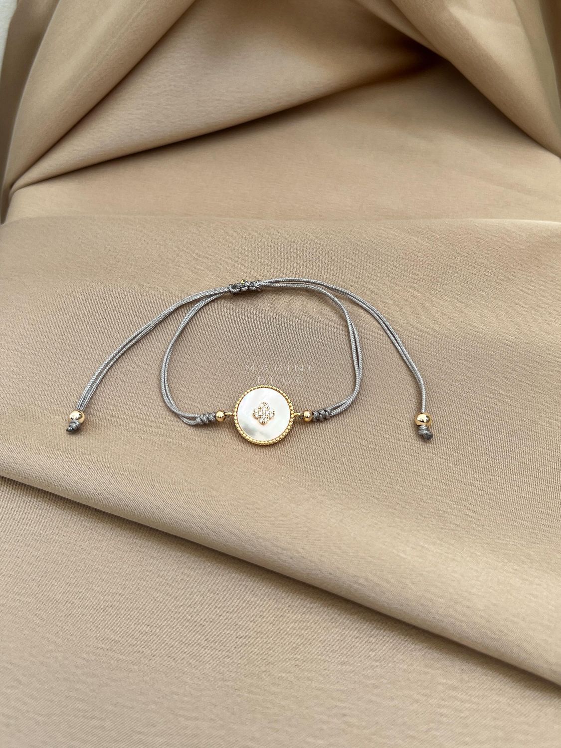Medallion Handmade Bracelet - Beaded Bracelet, Color: Misty Moon