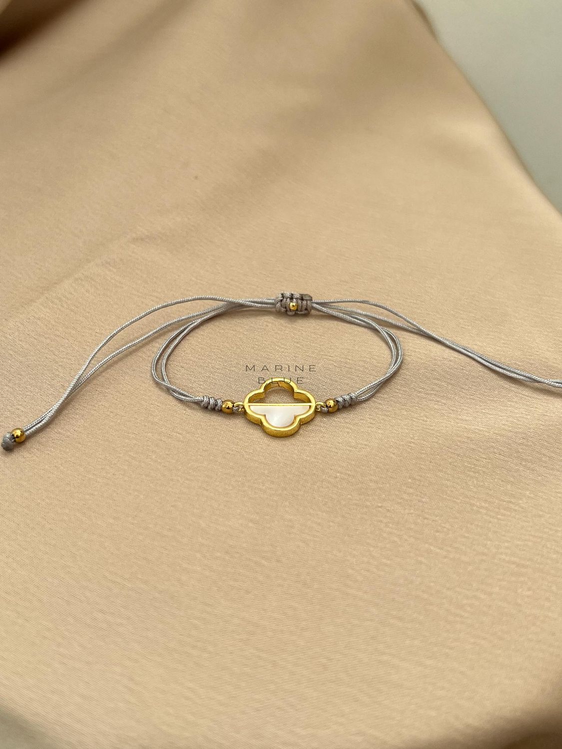 Yonca Handmade Bracelet - Clover Charm Bracelet, Color: Misty Moon