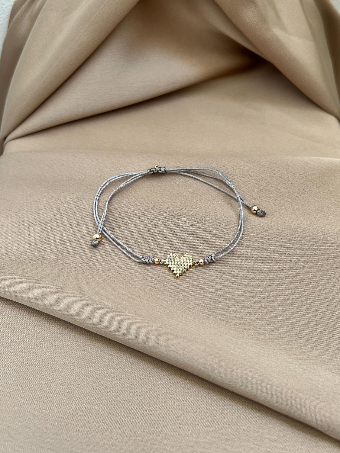 Lavoe Handmade Bracelet - Heart Charm Bracelet, Color: Misty Moon