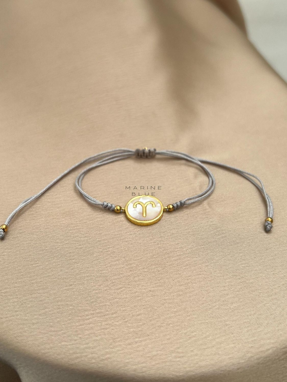 Horoscope Aries Handmade Bracelet - Beaded Bracelet, Color: Misty Moon