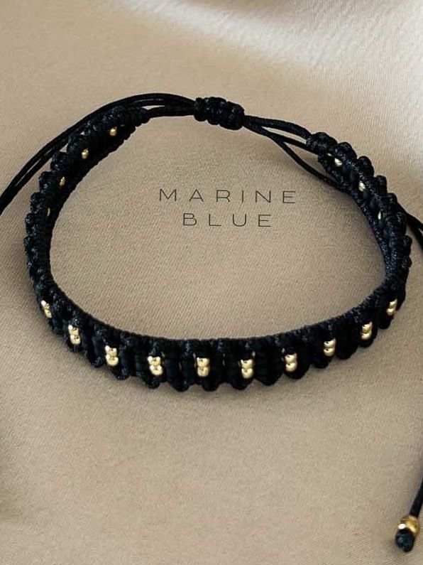 メンズ向けハンドメイドマクラメブレスレット | Marine Blue Jewelry